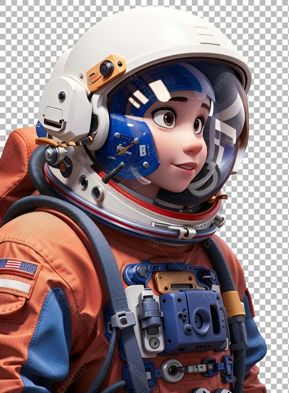 Personagem desenho animado pixar disney Astronauta 3D