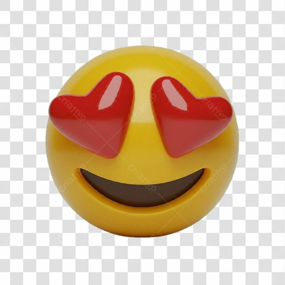 Icone Emoticon apaixonado PNG com fundo transparente