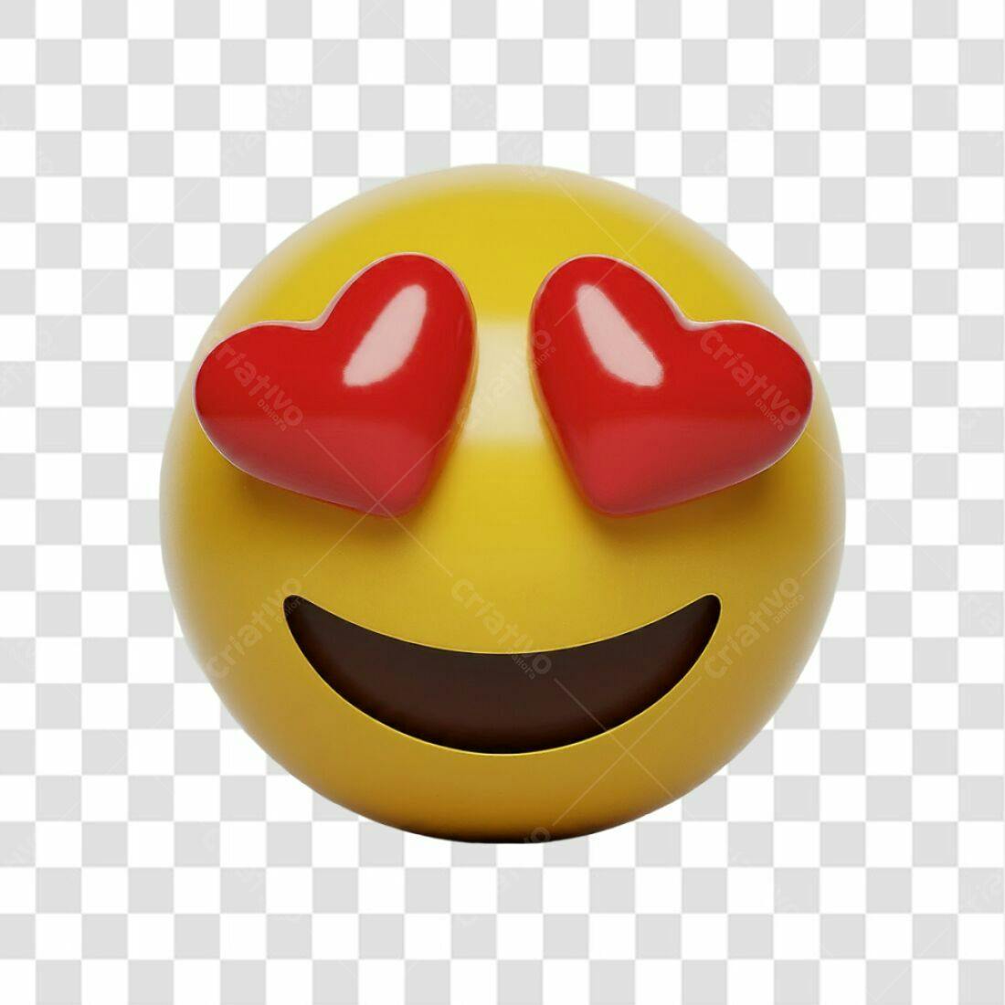 Icone Emoticon apaixonado PNG com fundo transparente