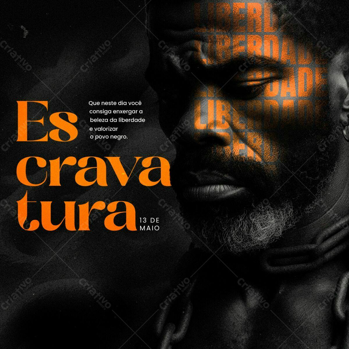 Flyer Dia da Escravidão Abolicionista PSD Editável