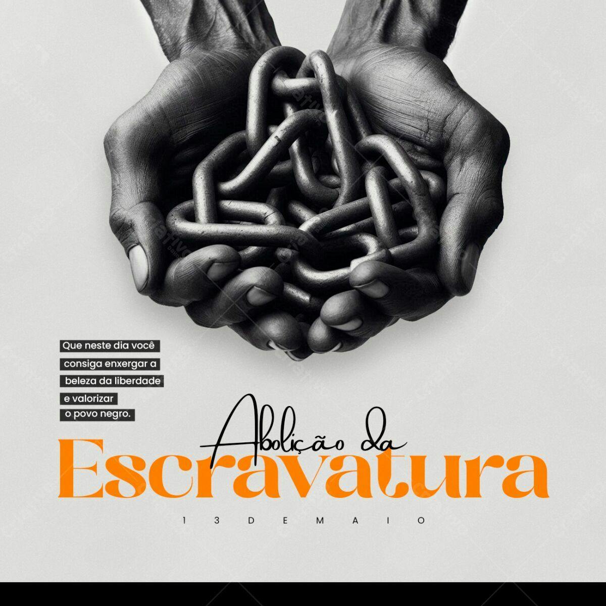Post para Dia da Abolição da Escravatura PSD Editável