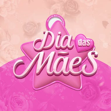 Selo comemorativo para o dia das mães modelo rosa 01