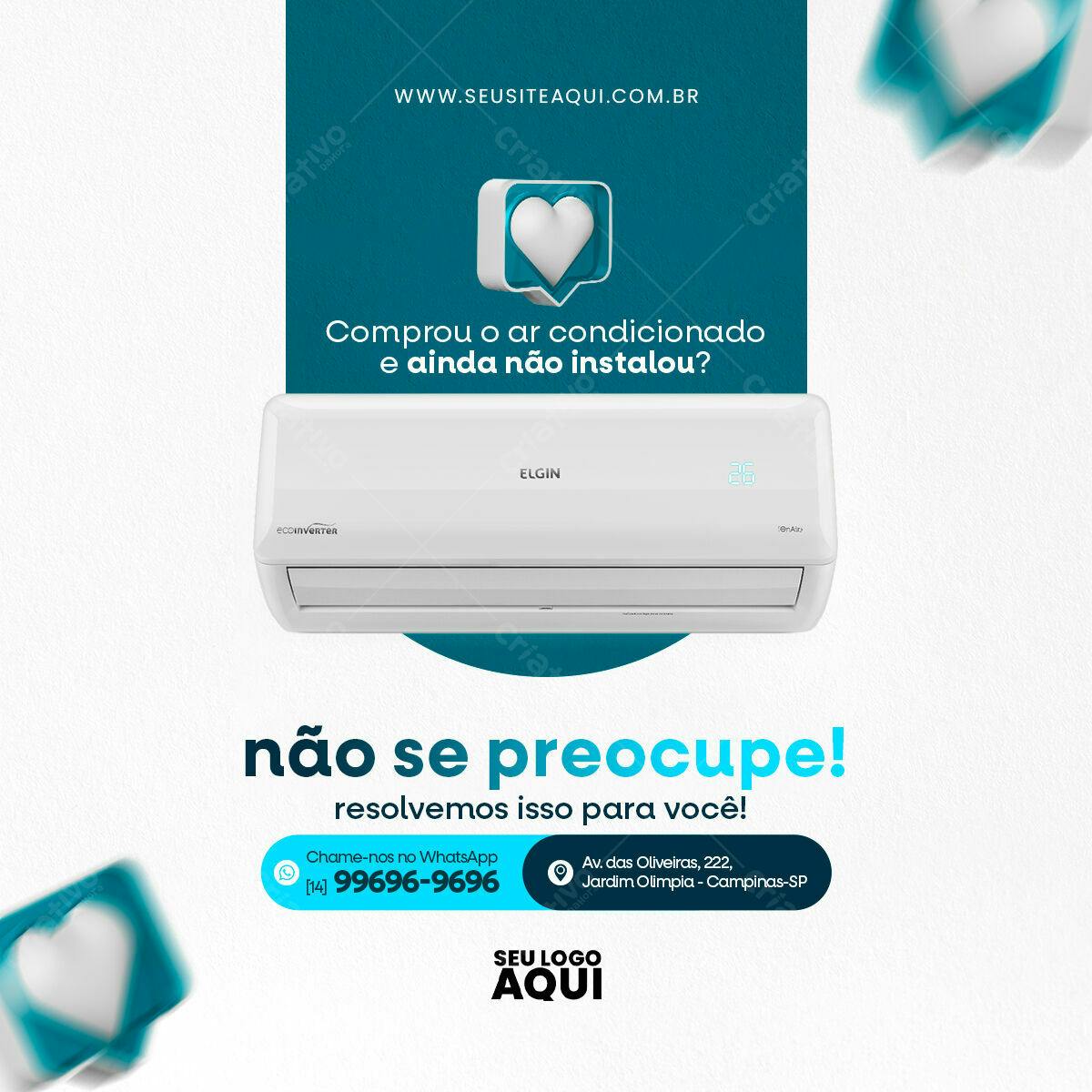 Banner Ar Condicionado Elgin PSD Editável