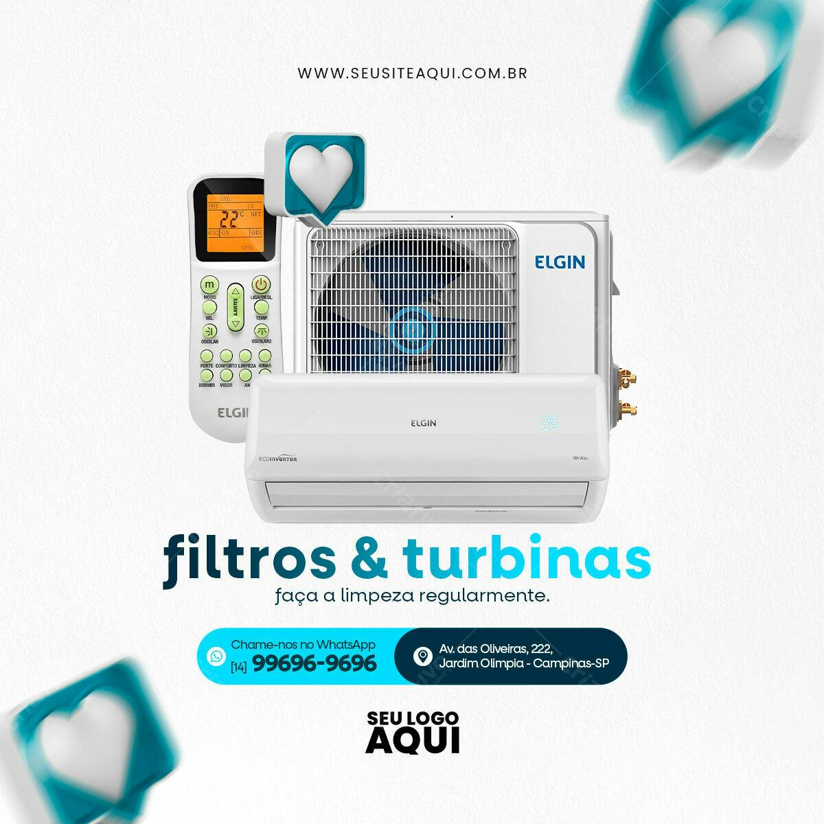 Anúncio Ar Condicionado Elgin PSD Editável