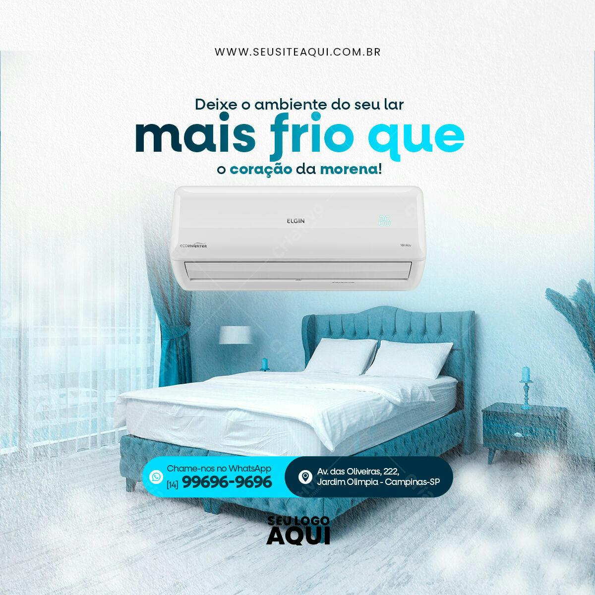 Postagem Instagram Ar Condicionado Elgin PSD Editável