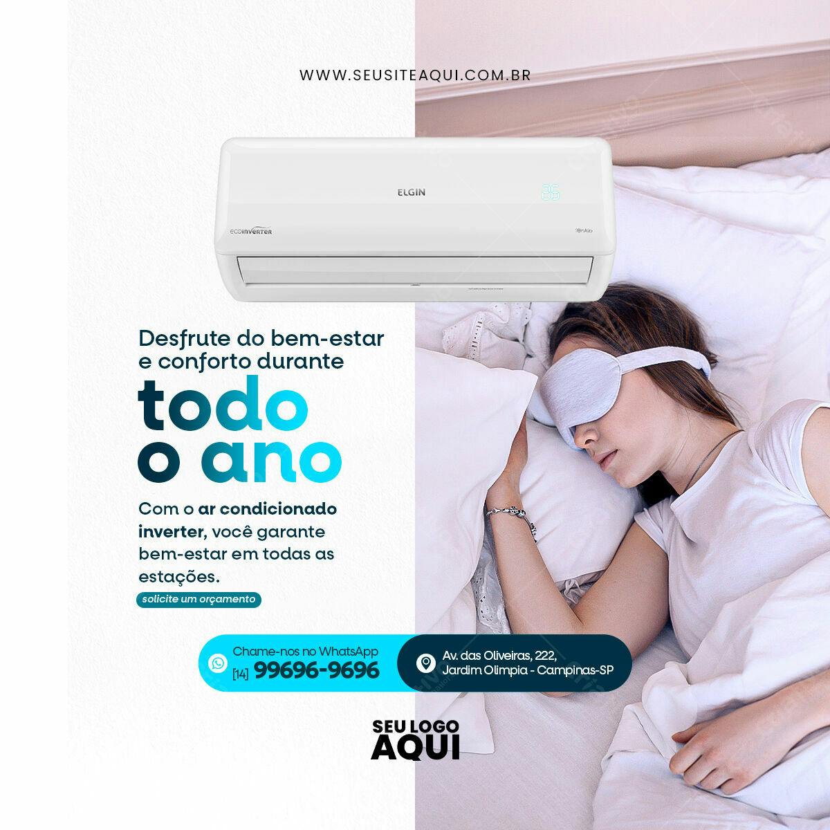 Anúncio Ar Condicionado Inverter Elgin PSD Editável