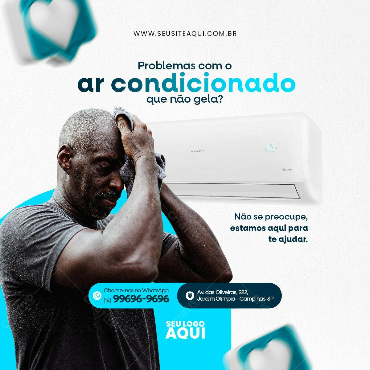 Postagem para Ar Condicionado Quebrado PSD Editável