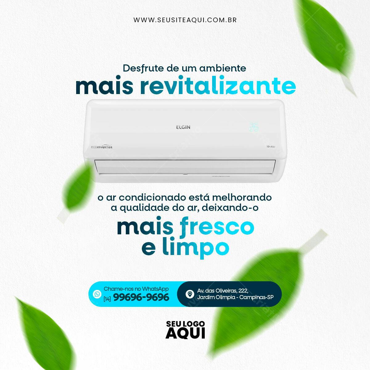 Anúncio Ar Condicionado Elgin PSD Editável