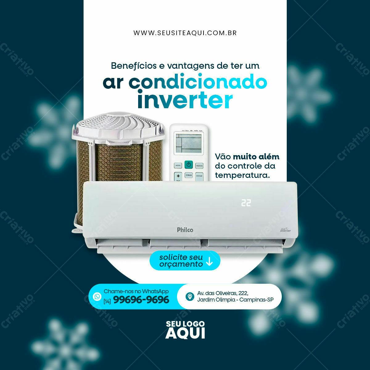 Banner Ar Condicionado Inverter PSD Editável