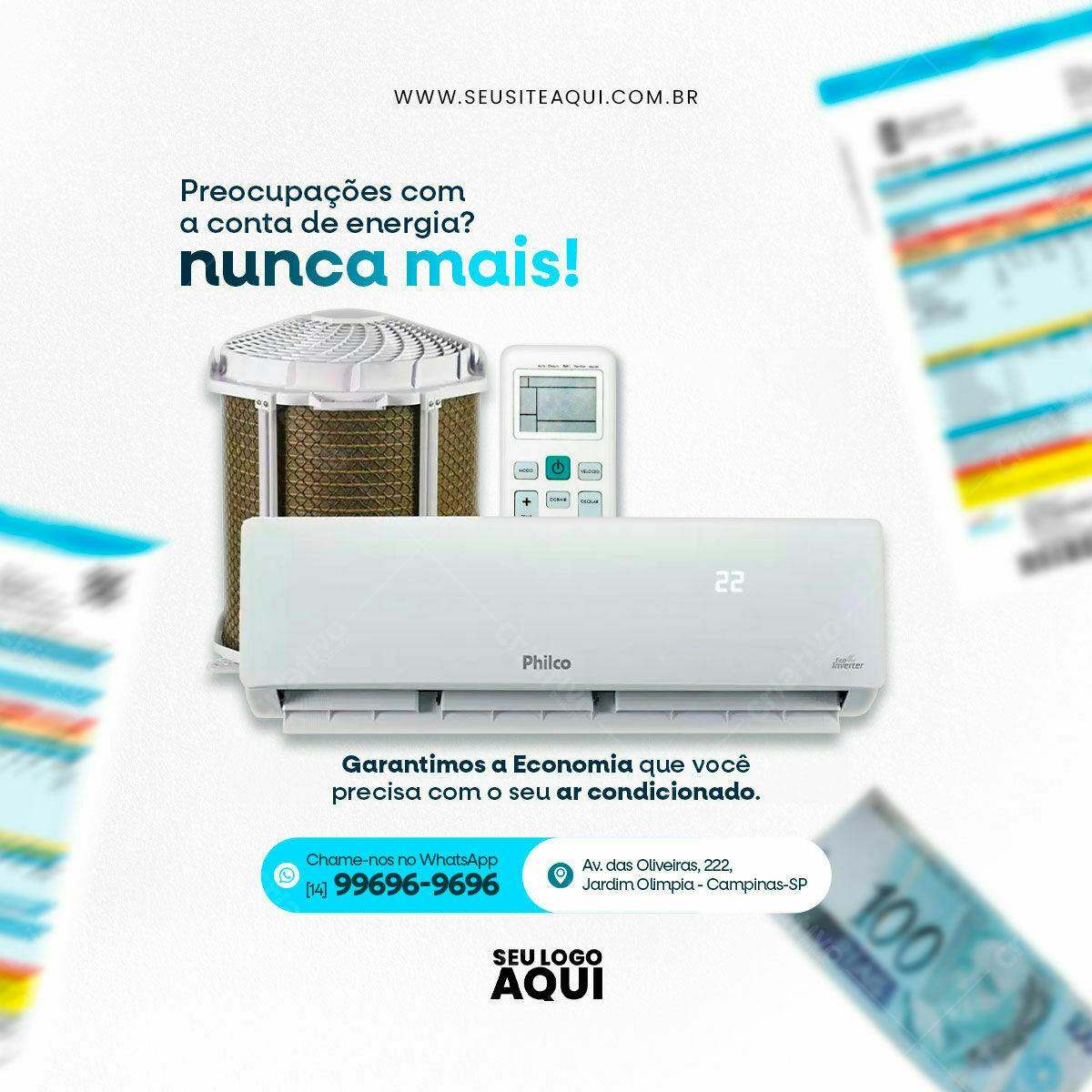 Anúncio Ar Condicionado Philco PSD Editável