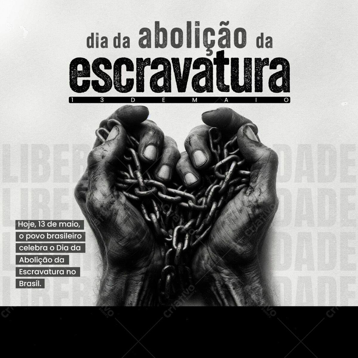 Post para o Dia da Abolição da Escravatura PSD Editável