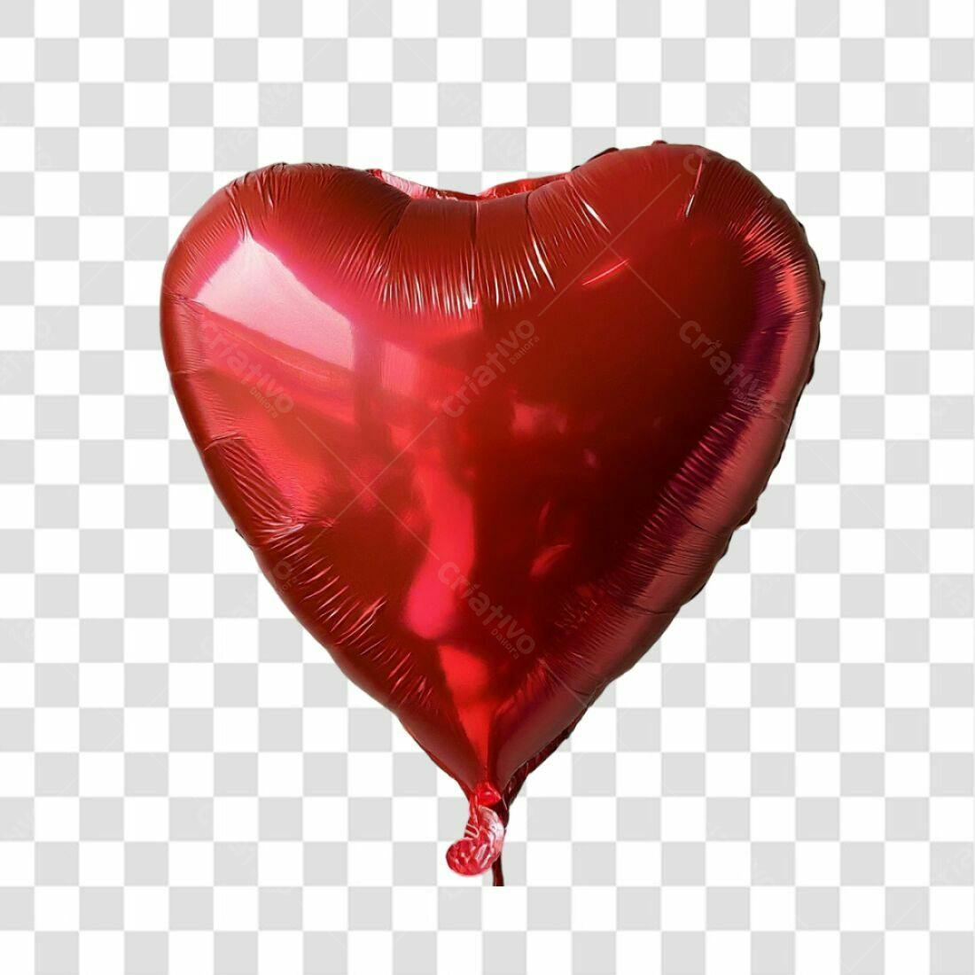 Icone Dia dos Namorados Balão Vermelho PNG com fundo transparente