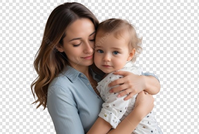 Imagem Mãe e Bebê PNG com fundo transparente
