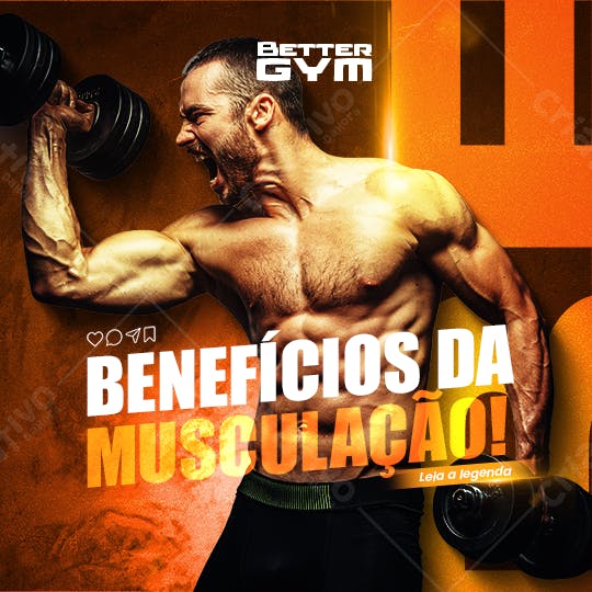 Post para Academia PSD Editável