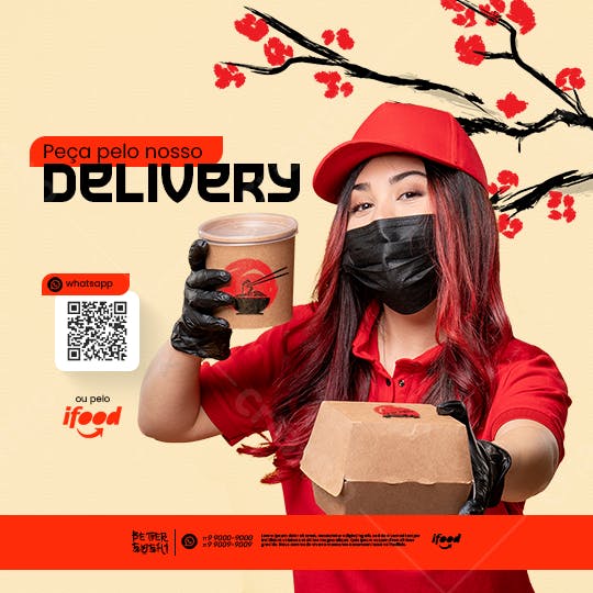Flyer Delivery de Sushi PSD Editável