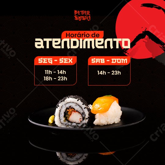 Cardápio de Restaurante Japonês PSD Editável