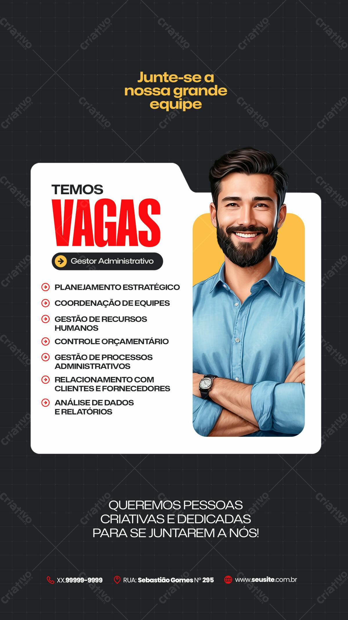 Flyer Vagas Emprego PSD Editável
