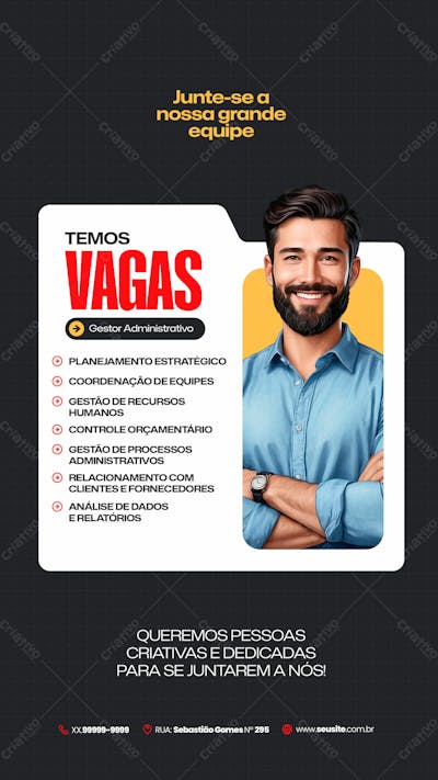 Junte Se Para A Nossa Empresa Temos Vagas