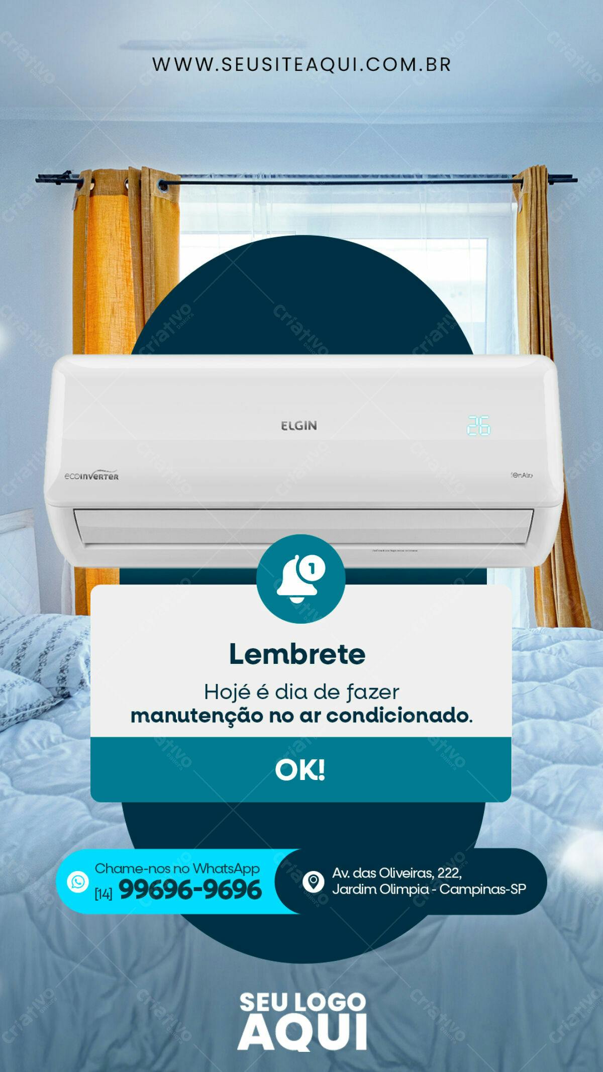 Lembretes para Manutenção de Ar Condicionado PSD Editável
