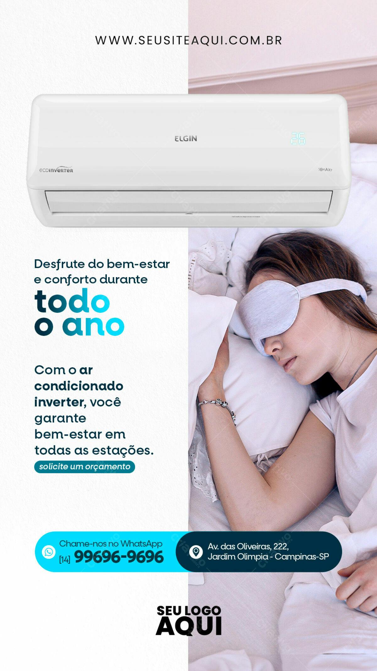 Anúncio Ar Condicionado Elgin PSD Editável