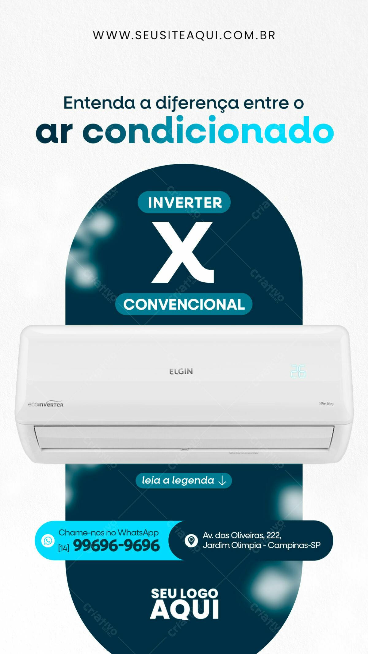 Flyer Ar Condicionado Elgin PSD Editável