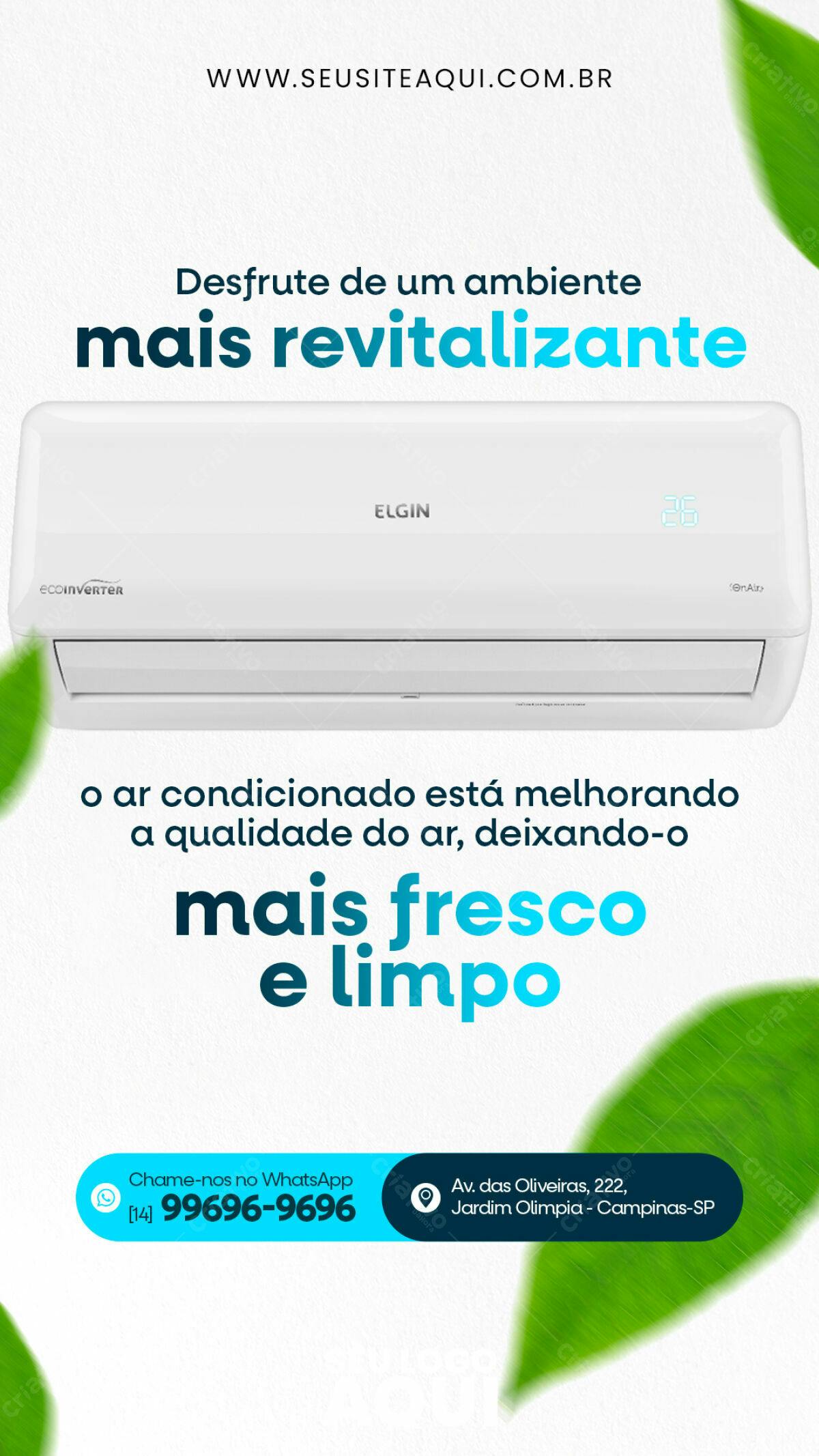 Ar Condicionado Elgin PSD Editável
