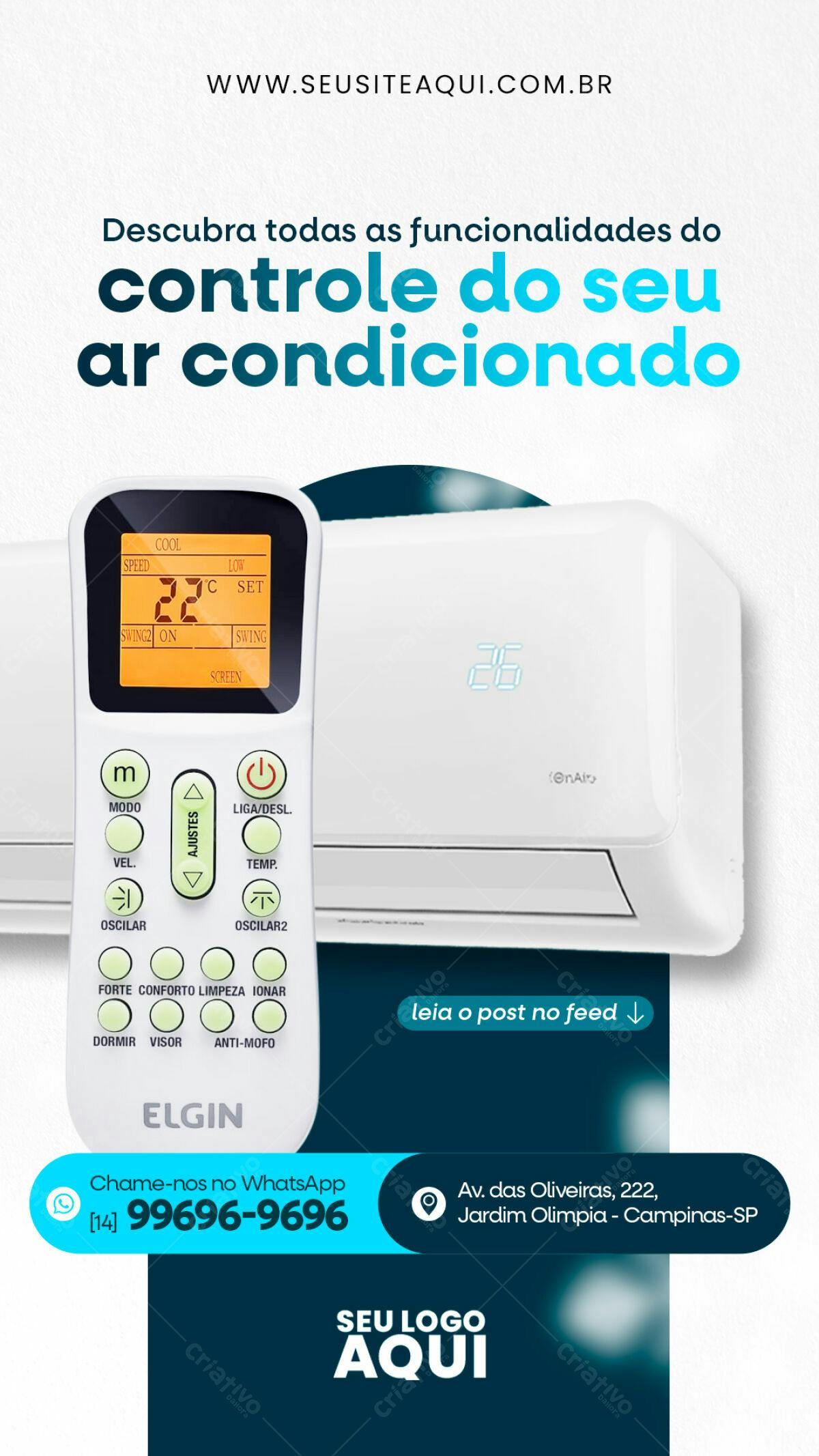 Flyer Ar Condicionado Elgin PSD Editável