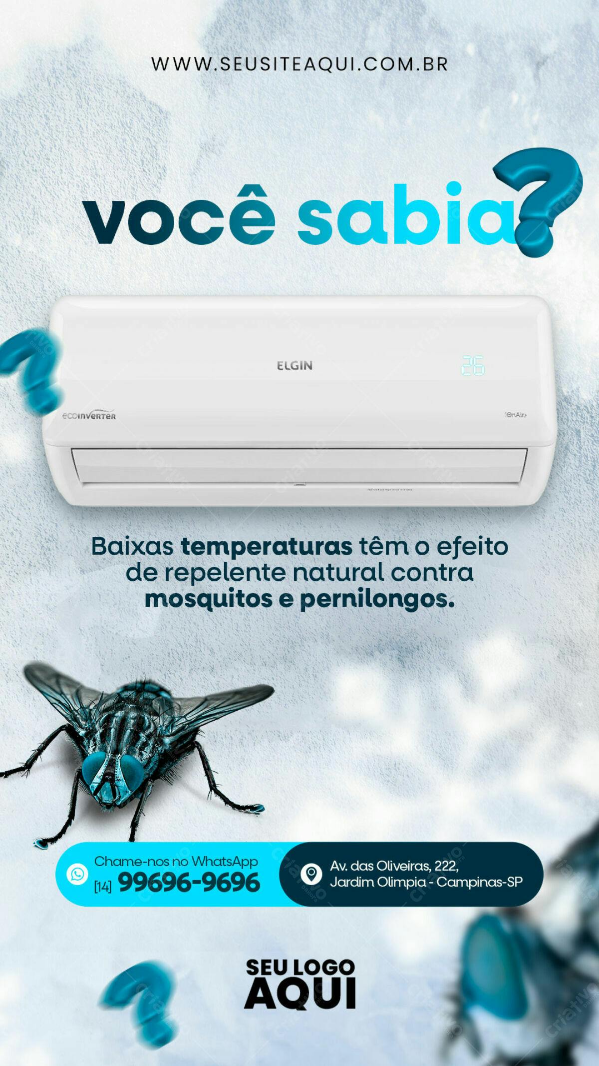 Publicidade Ar Condicionado Elgin PSD Editável