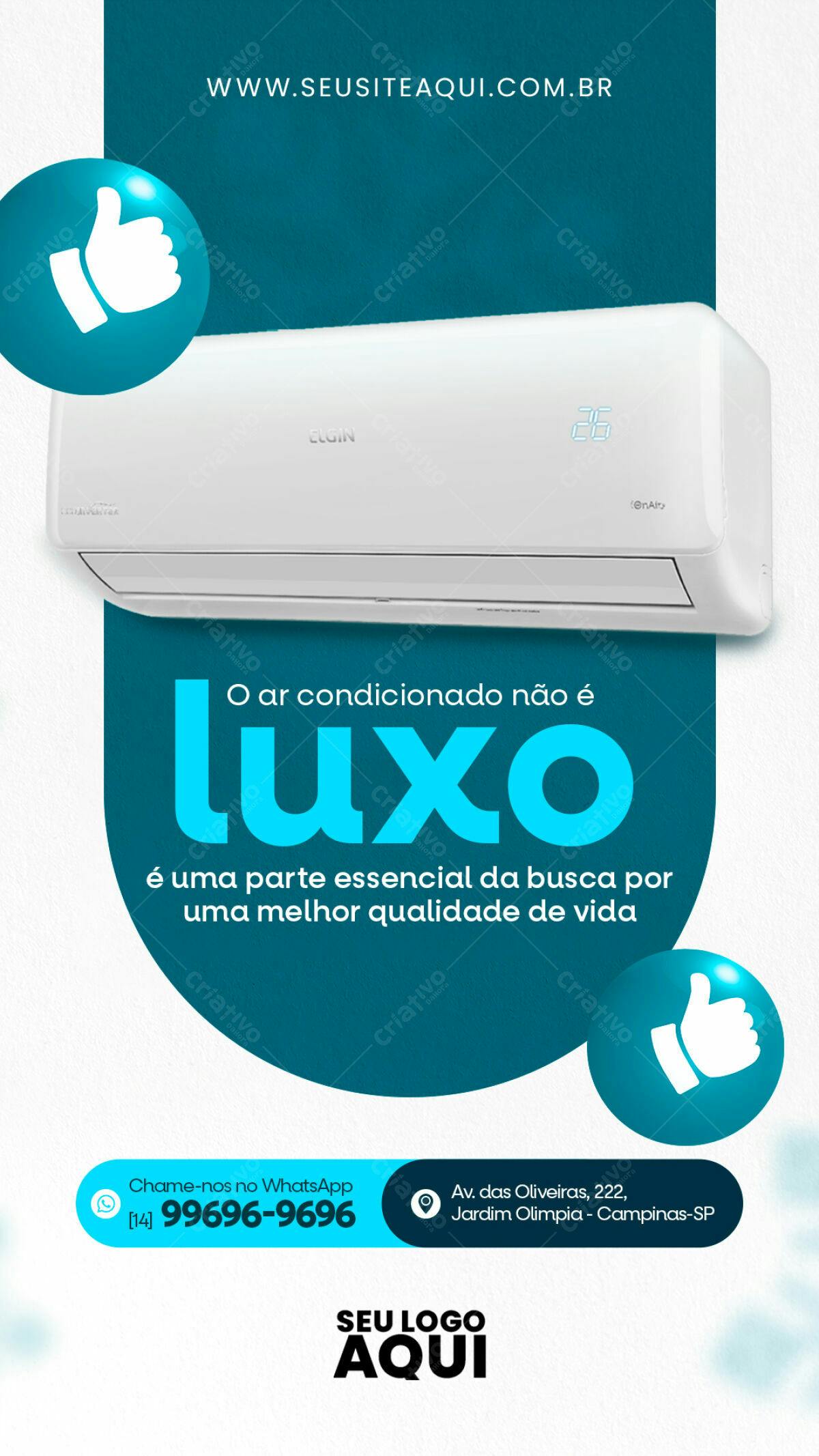Flyer Ar Condicionado Elgin PSD Editável