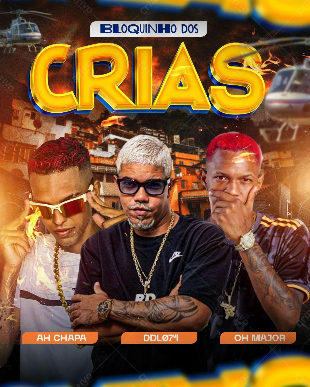 Flyer Bloquinho dos Crias PSD Editável