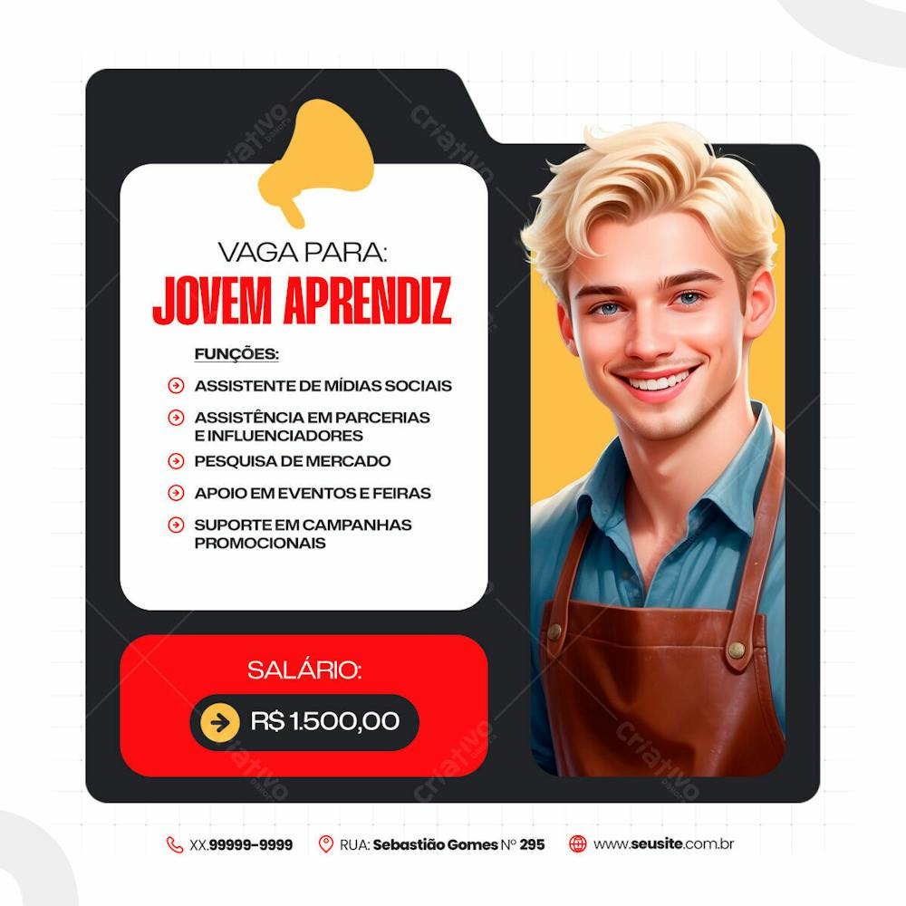 Vaga Para Jovem Aprendiz Temos Vaga