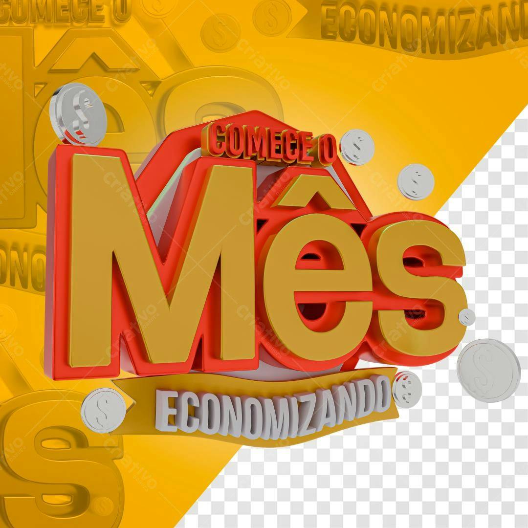 Design de Mídia Social Comece o Mês Economizando PSD Editável