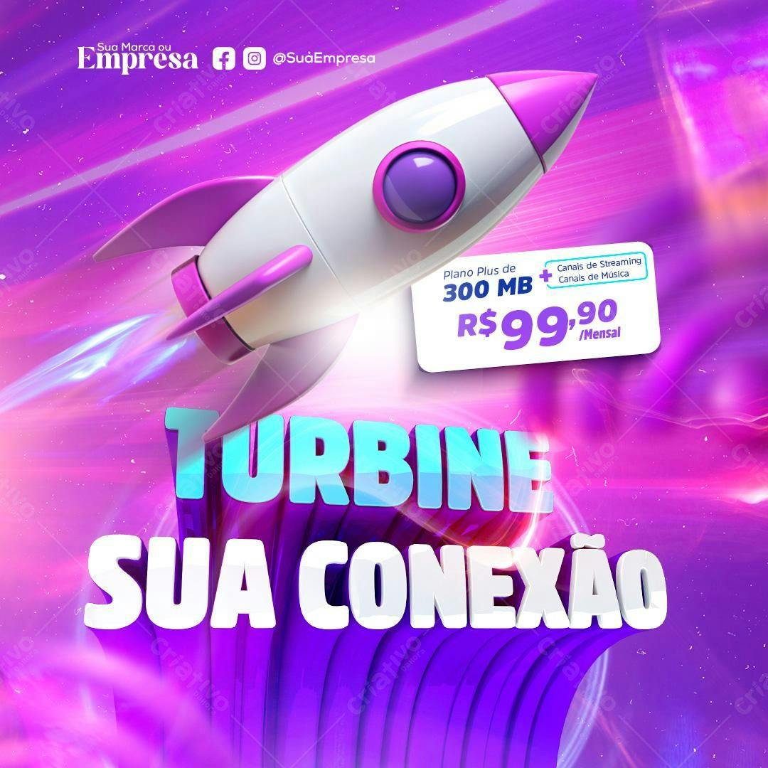 Flyer Propaganda Internet PSD Editável