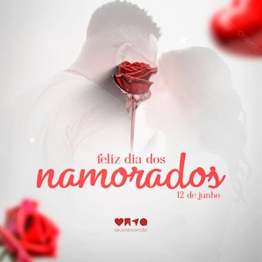 Feliz dia dos namorados psd editável para o dia dos namorados