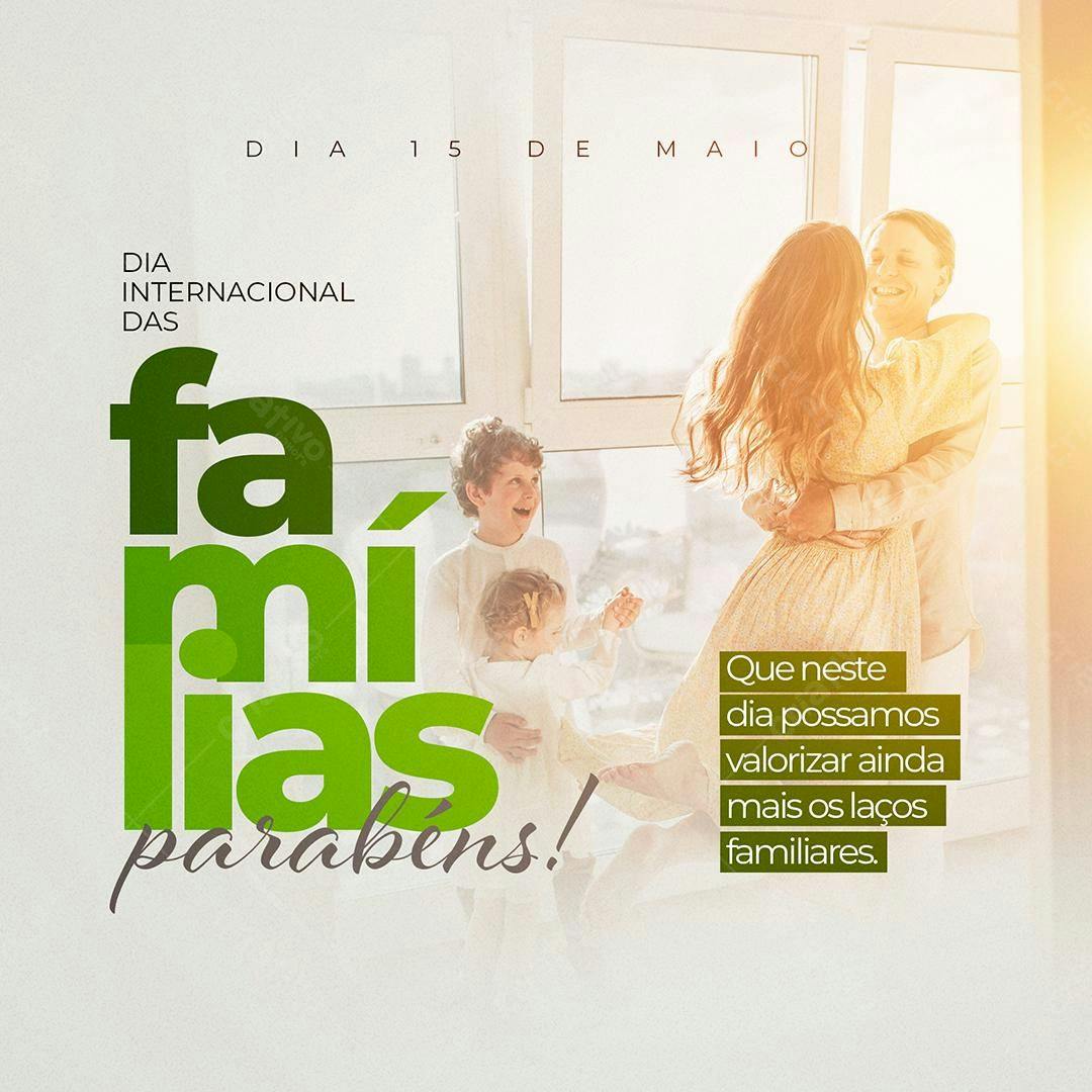 Post para Dia Internacional das Famílias PSD Editável