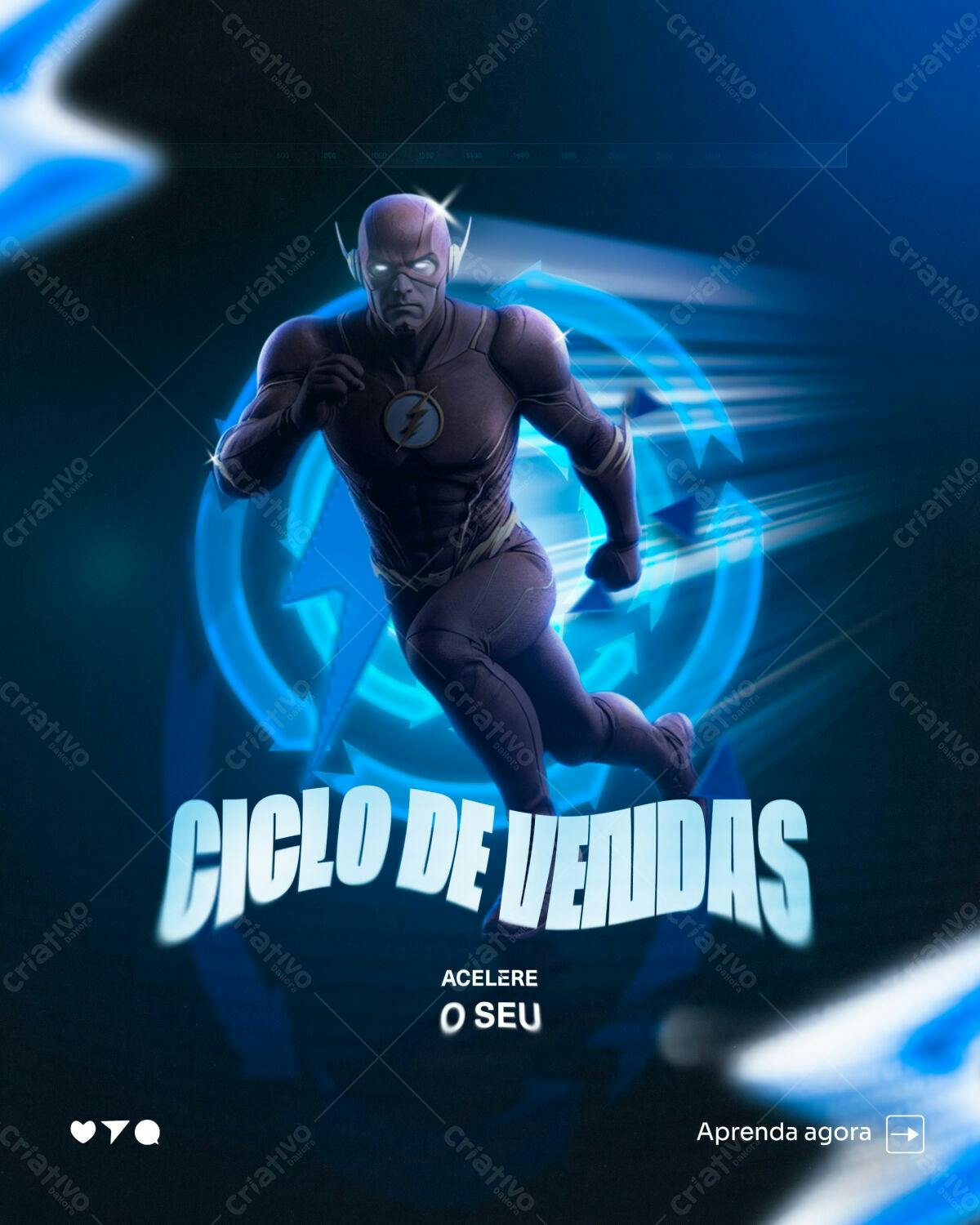 Flyer Ciclo de Vendas PSD Editável