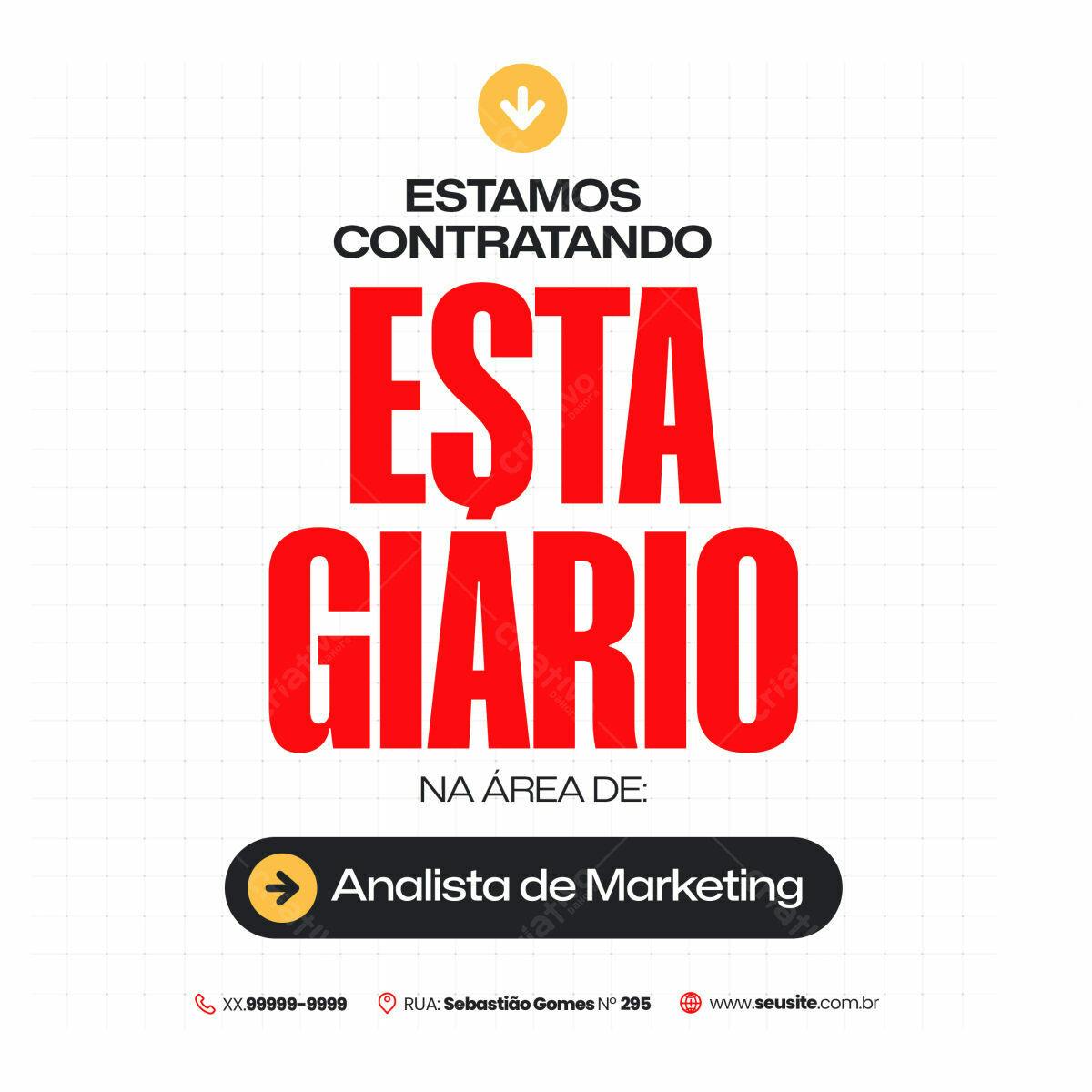 Postagem Vagas Emprego PSD Editável