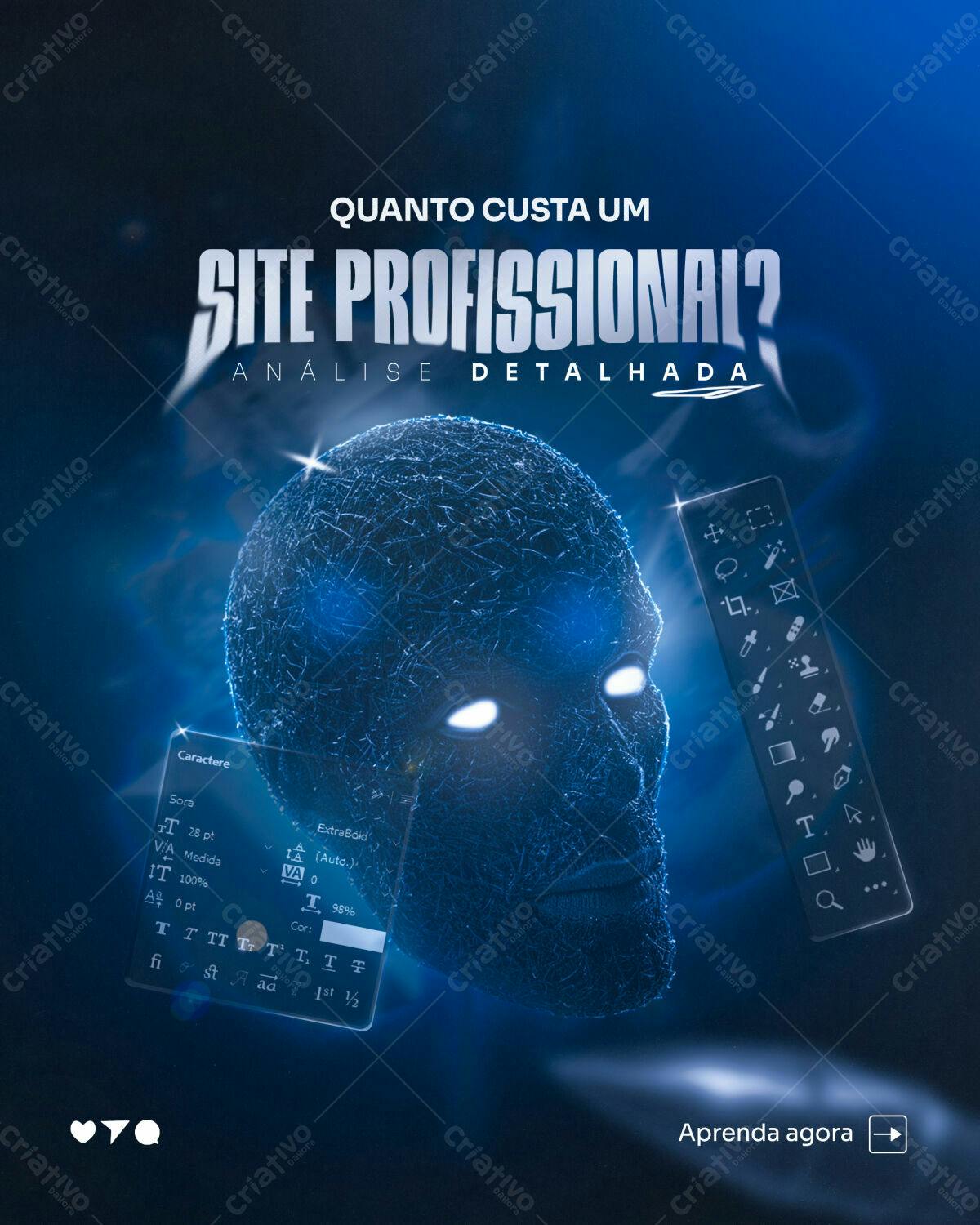 Flyer Custo de Site Profissional PSD Editável