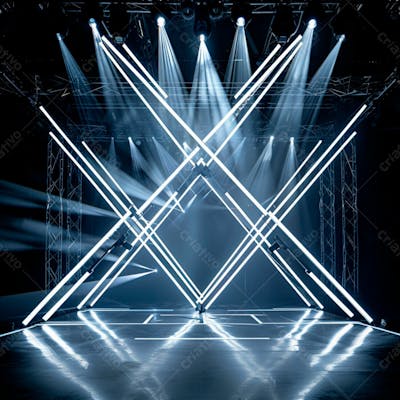 Imagem De Uma Grande Estrutura De Ferro E Aço Com Luzes 6