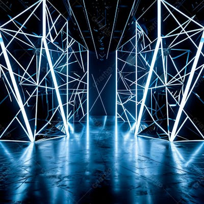 Imagem De Uma Grande Estrutura De Ferro E Aço Com Luzes 7