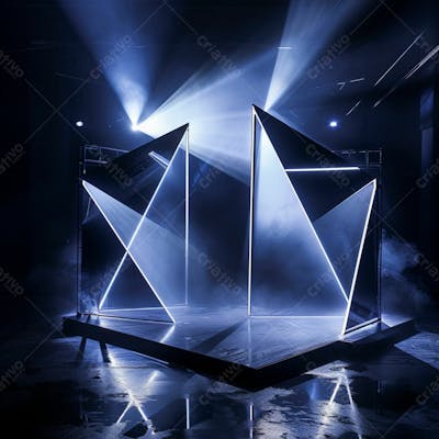 Imagem De Uma Grande Estrutura De Ferro E Aço Com Luzes 14