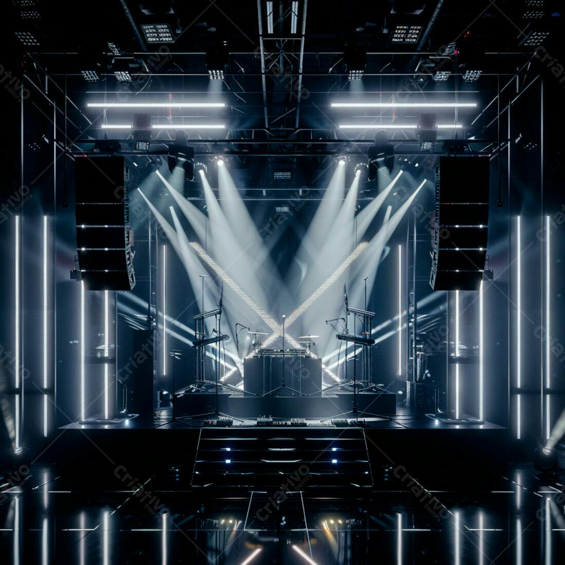Palco de Show Moderno com Iluminação