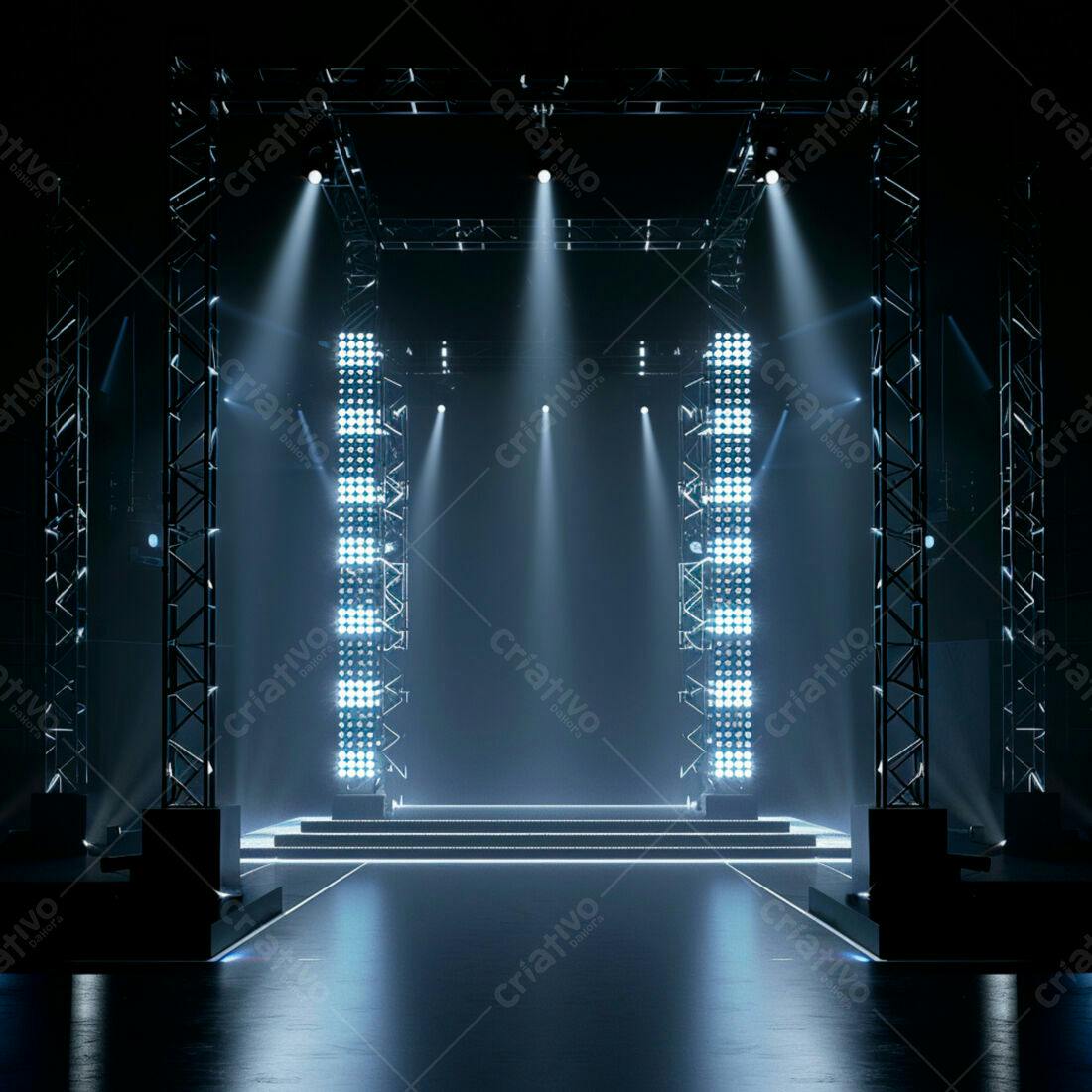 Palco iluminado para show