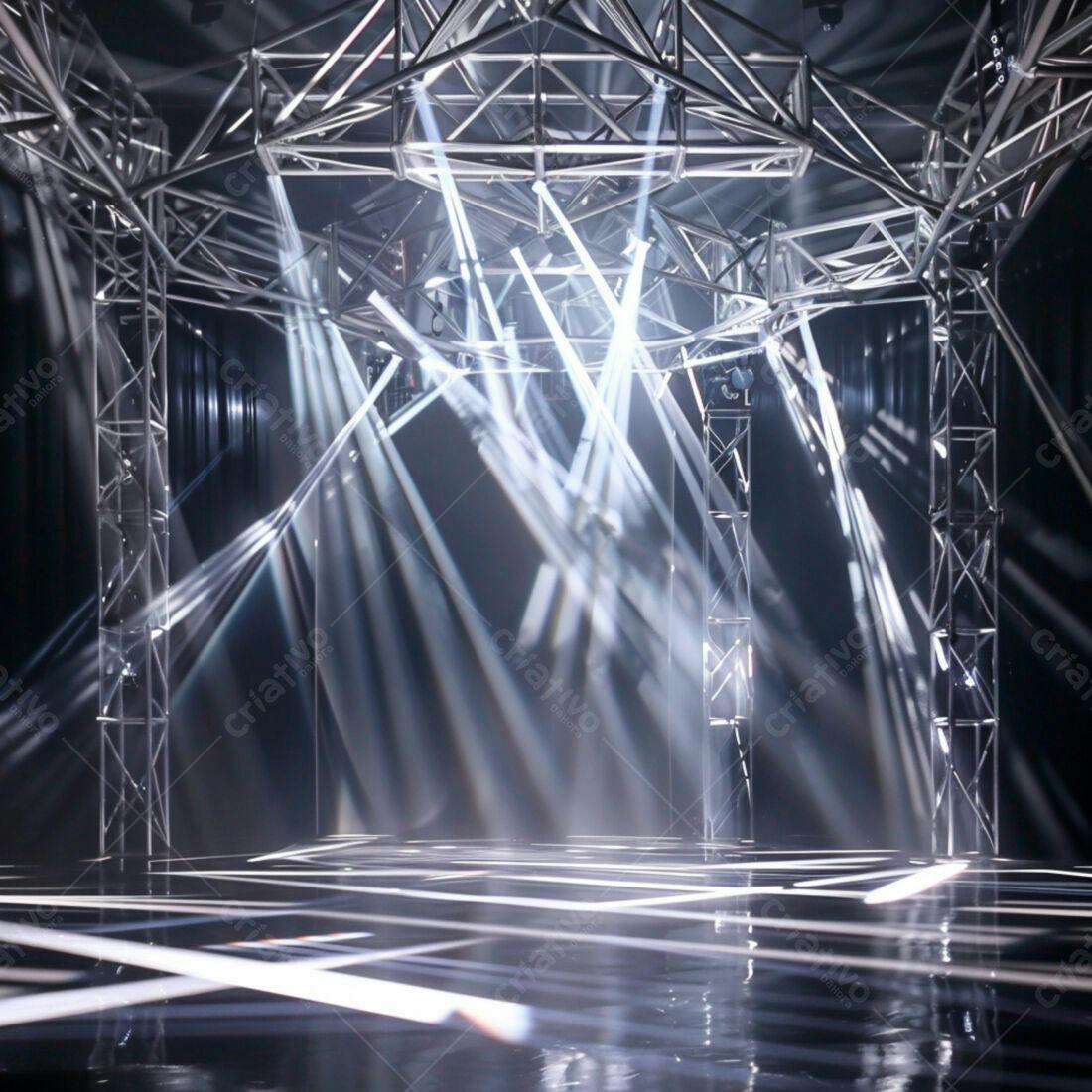 Palco com iluminação cênica moderna