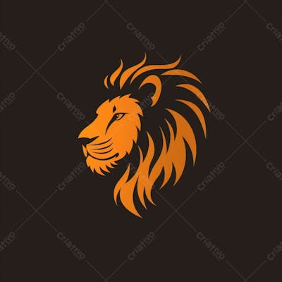 Uma Ilustração Vetorial Minimalista De Uma Cabeça De Leão