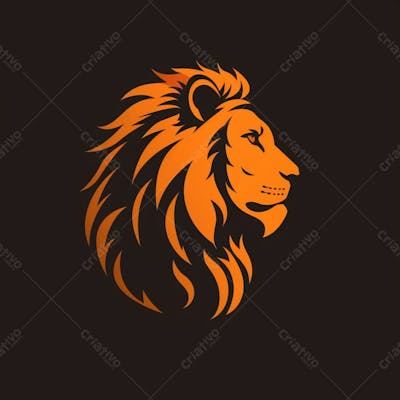 Uma Ilustração Vetorial Minimalista De Uma Cabeça De Leão