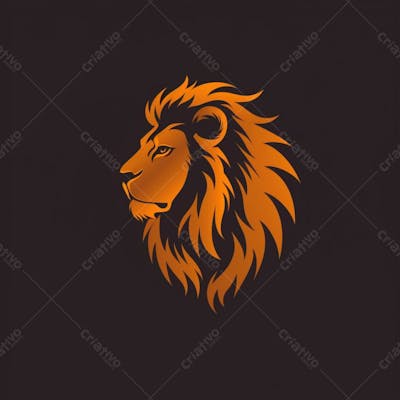 Uma Ilustração Vetorial Minimalista De Uma Cabeça De Leão