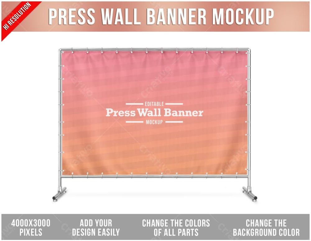 Banner Para Parede De Imprensa Mockup backdrop psd