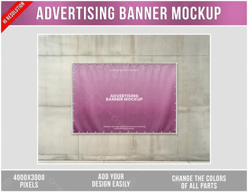 Banner publicitário mockup