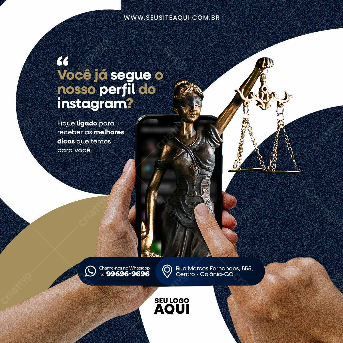 Post Instagram Advocacia PSD Editável